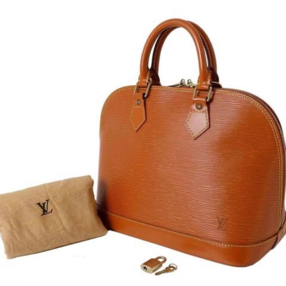 Alma Epi Satchel gold cipango leather.